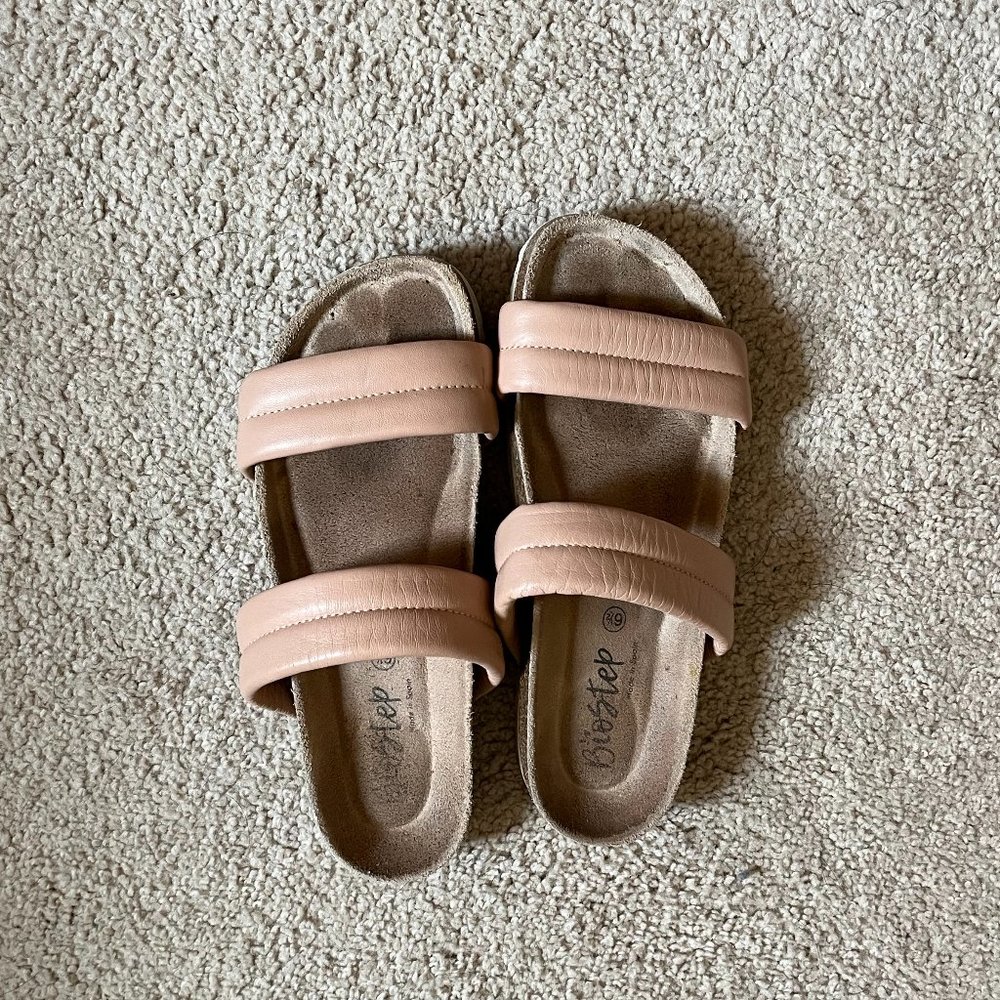 Biostep *Slip-On* Sandals + Peach-Nude Quilted Straps | 6.5 | Gently Used - Picture 2 of 7